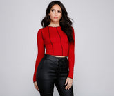 Haut court tendance Keepin' Knit